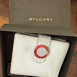 Bvlgari Baby Blue Leather Wallet • with box